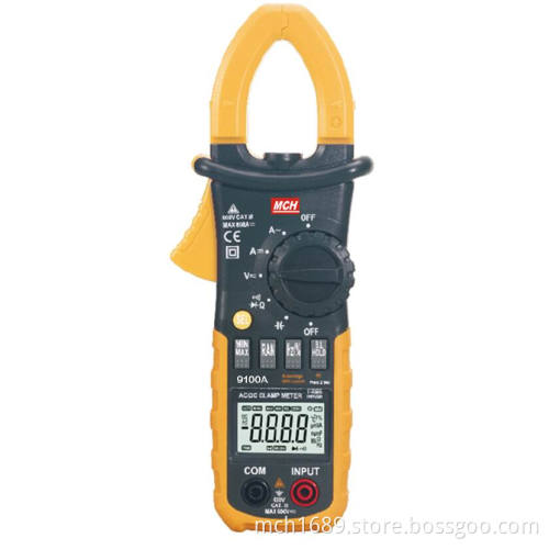 AC/DC Digital Clamp Meter, AC/DC Voltage/Current, 10Hz~10MHz, 6600/4000 Counts (MCH-9100A/9100B)